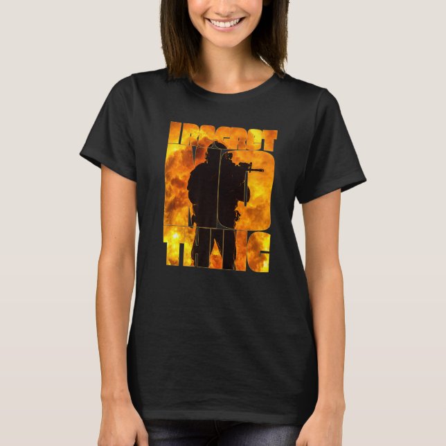 I Regret Nothing Military Soldier Premium_2 T Shirt (Framsida)
