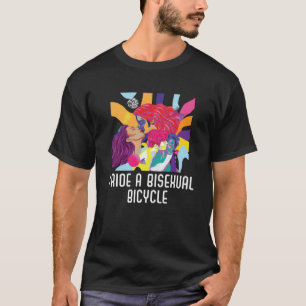 I Ride A Bisexual Bicycle Bisexual Rainbow Pride L T Shirt
