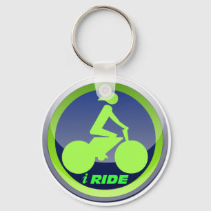 I Ride Cycling Keychain Nyckelring