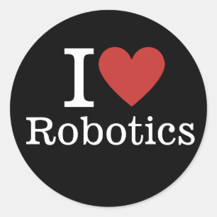 I ❤️ Robotik för Studenter/fakultetens ANPASSNINGS Runt Klistermärke