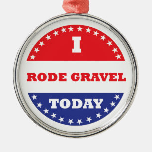 I Rode Gravel i dag Julgransprydnad Metall