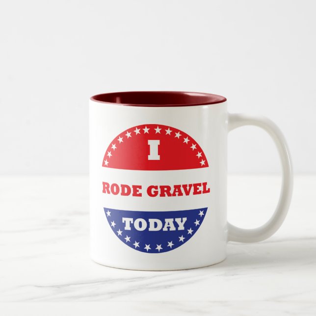 I Rode Gravel i dag Två-Tonad Mugg (Höger)