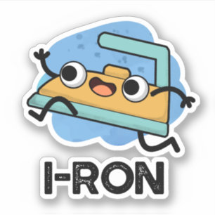 I-ron Funny Running Järn Pun Klistermärken