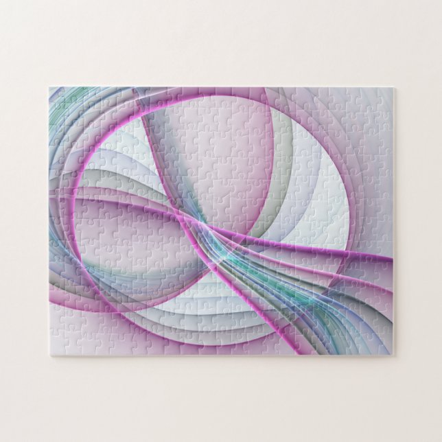 I Rörelse, Modern Abstrakt Colorful Fractal Art Pussel (Horisontell)