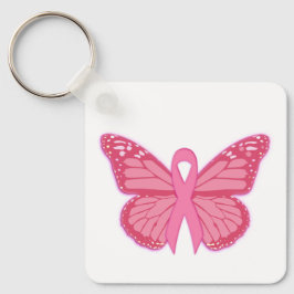 I Rosa Butterfly Nyckelring