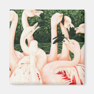 I rosorna - Flamingos Magnet