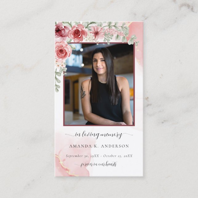 I  rött brunminneskort med lyft-minne visitkort (Framsida)