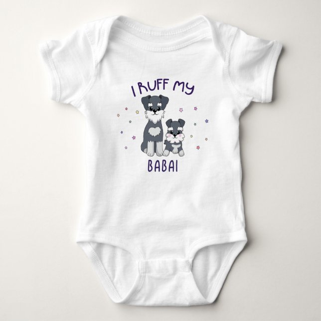 I Ruff My Babai - Cute Puppy Hundar T Shirt (Framsida)