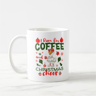 I Run On Coffee And Christmas Cheer Funny Duck Kaffemugg
