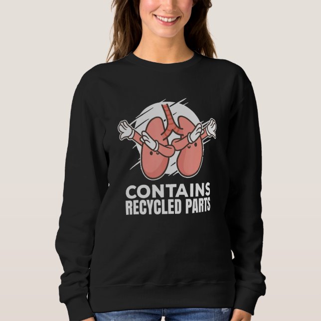 I Run On Spare Parts Organ Transplant Survivor T Shirt (Framsida)