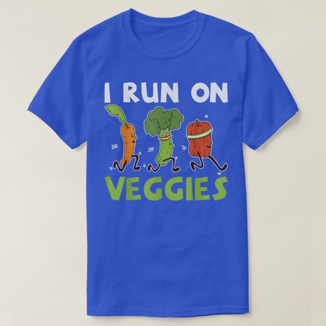 I Run On Veggies Fruit Vegetables Vegetarian T-Shi T Shirt (Design framsida)