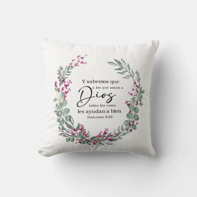 I sabemos que a los que aman a Dios Throw Pillow Kudde (Framsida)