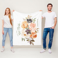 I Sak Ge tack Blommigt Ro Blanket