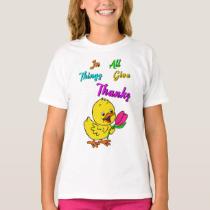 I Sak Ge tack Chick Tulip Thanksgiving T Shirt