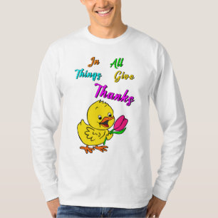 I Sak Ge tack Chick Tulip Thanksgiving T Shirt