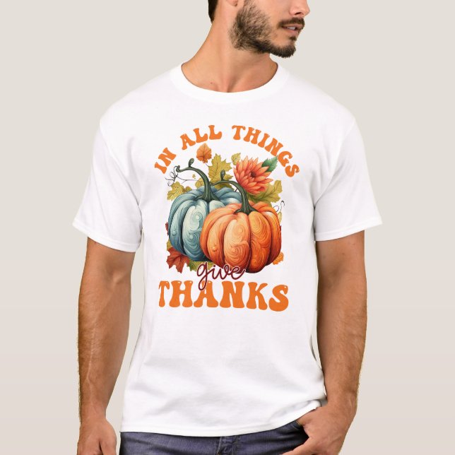 I Sak Ge tack - färgfull dockning T Shirt (Framsida)