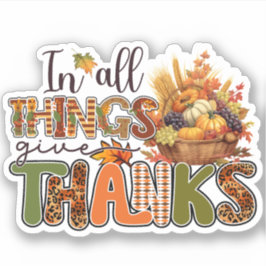 I Sak Ge tack - Thanksgiving Klistermärken