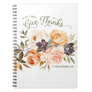 I Sak Ge tackade Blommigt Ro Journal Anteckningsbok
