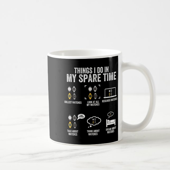 I Saker Spare Tid Horolog Klocka Kaffemugg (Höger)
