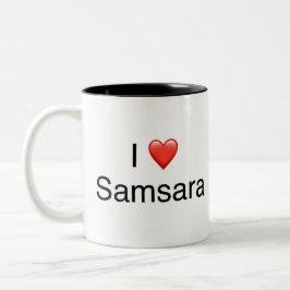 I ❤️ samsara — Två-Tonad mugg