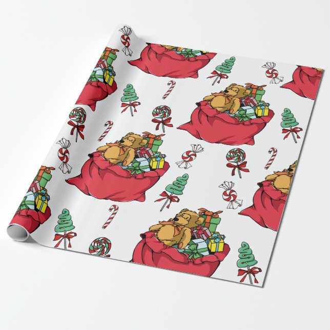 I Santa's Sack Wrapping Papper Presentpapper (Utrullad)