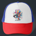 "I Saw It Coming and Painted It – Intuitive Vision Keps<br><div class="desc">Creative eye with burst of color,  inspirational quote for artists,  eye-catching digital design,  intuitive modern art,  ideal for t-shirts,  stickers,  and posters,  powerful quote about intuition and action,  retro-futuristic style with message</div>