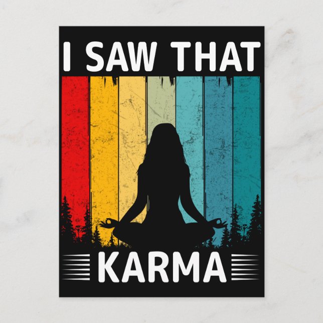 I Saw That Karma Vykort (Framsida)
