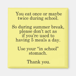I School Stomach for Summer Magnet