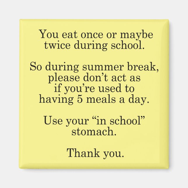 I School Stomach for Summer Magnet (Framsidan)