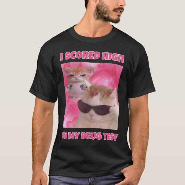 I SCORED high cat-memmer T Shirt (Framsida)