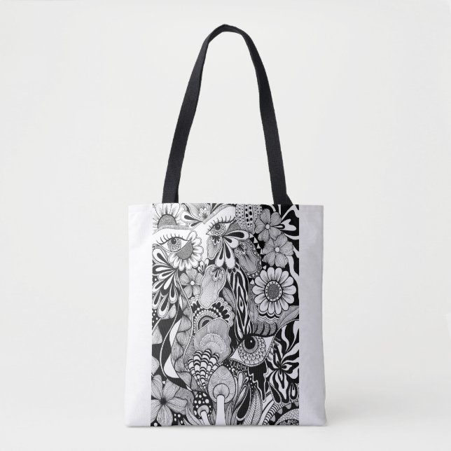 I See It Differently –  Monochrome Hand-Drawn Art Tygkasse (Framsida)