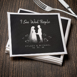 I See Wed People Gothic Ghost Halloween Wedding Pappersservett