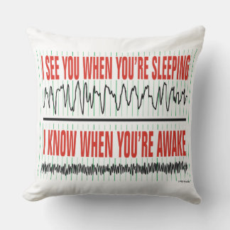 I See You When You're Sleeping Throw Pillow Kudde