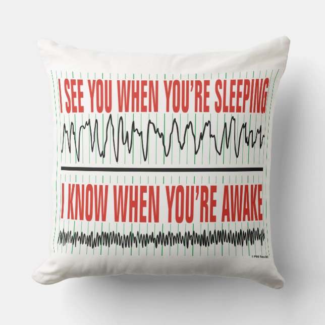 I See You When You're Sleeping Throw Pillow Kudde (Framsida)