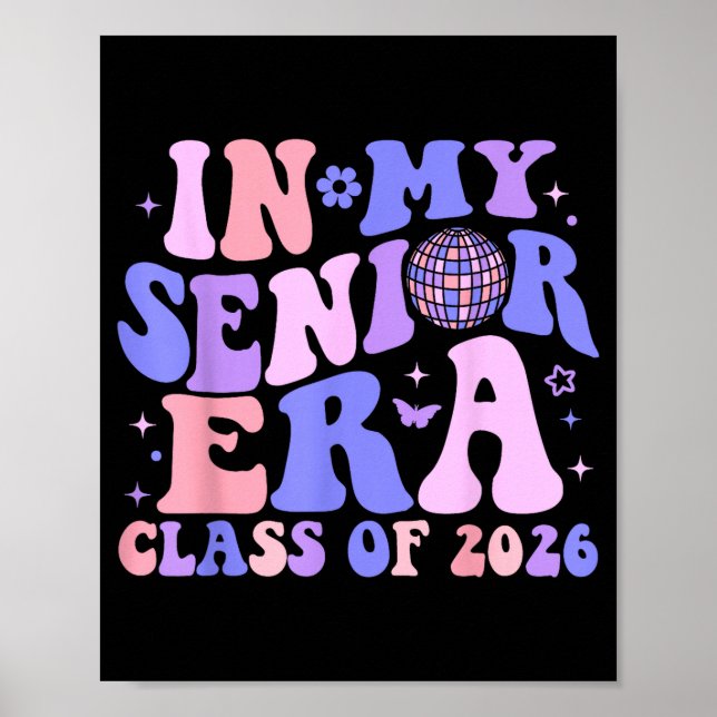 I seniorklassen 2026 groovy senior 2026 poster (Framsidan)