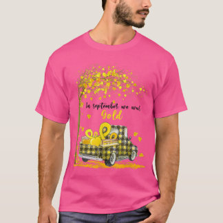 I september 2010 Bära Guld barncancer Guld Ri T Shirt