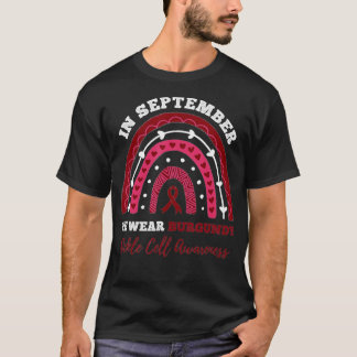 I september 2010 Bära vi burgundy Sickle Cell Awar T Shirt