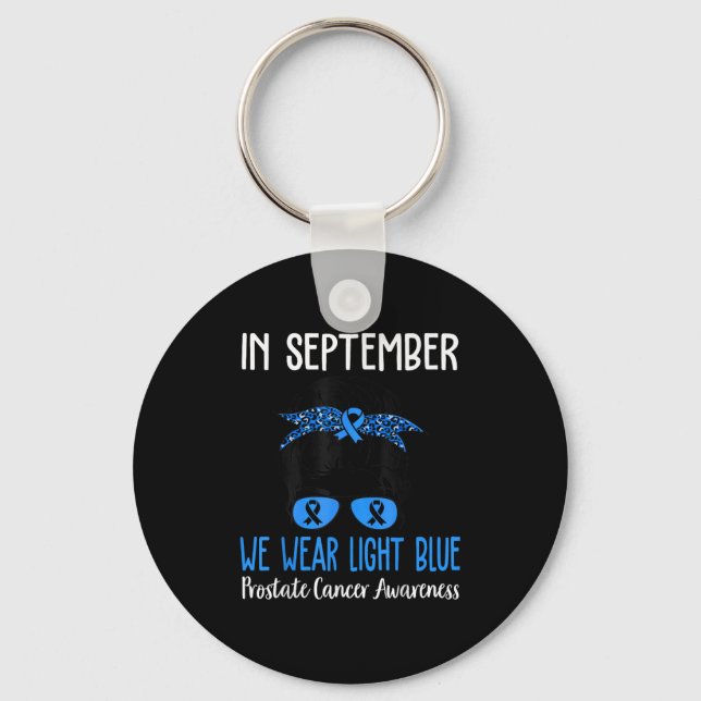 I september 2010 Bära vi ljusblå prostatacancer Aw Nyckelring (Framsida)