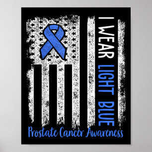 I september 2010 Bära vi ljusblå prostatacancer Aw Poster