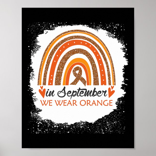 I september 2010 Bära vi Orange Bleached Rainbow L Poster (Framsidan)