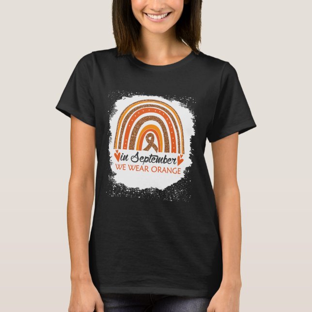 I september 2010 Bära vi Orange Bleached Rainbow L T Shirt (Framsida)