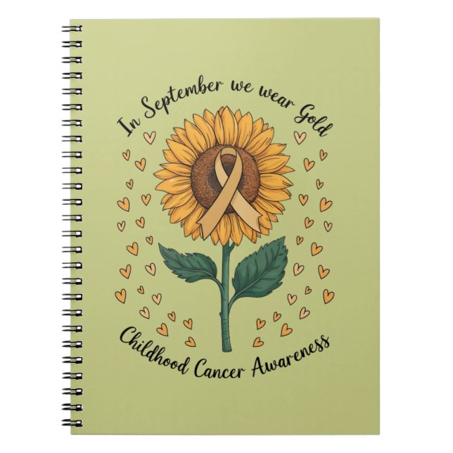 I september 2010 Medvetnast vi Guld barncancer i B Anteckningsbok (Framsidan)