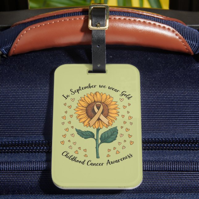 I september 2010 Medvetnast vi Guld barncancer i B Bagagebricka (Framsida Insitu 2)