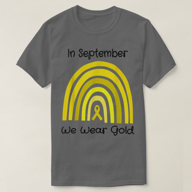I september 2011 gav vi Guld barncancervårdsbelöni T Shirt (Design framsida)