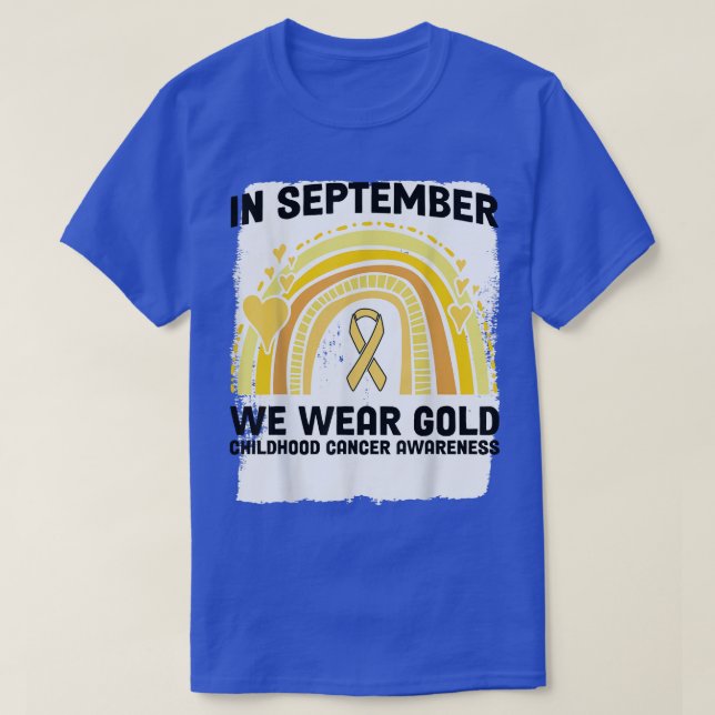 I september 2011 gav vi Guld barncancervårdsbelöni T Shirt (Design framsida)