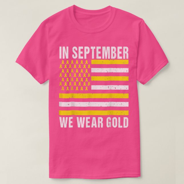 I september 2011 gav vi Guld barncancervårdsbelöni T Shirt (Design framsida)