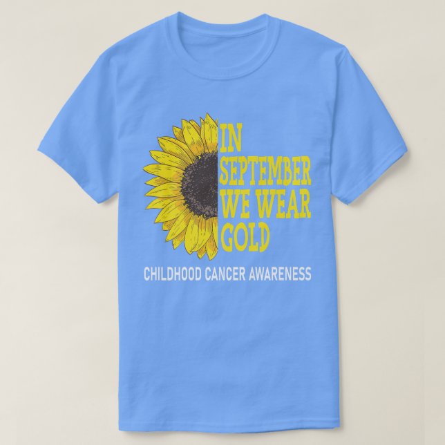 I september 2011 gav vi Guld barncancervårdsbelöni T Shirt (Design framsida)