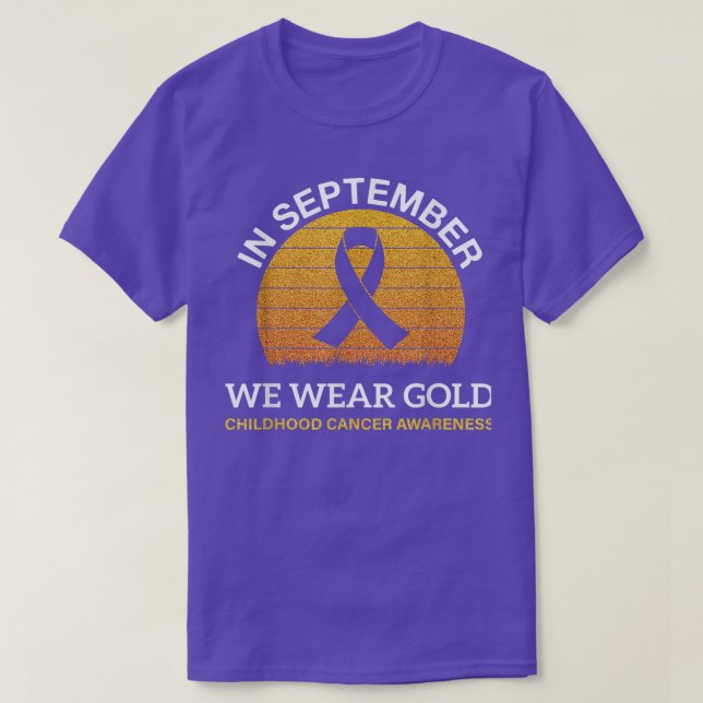 I september 2011 gav vi Guld barncancervårdsbelöni T Shirt (Design framsida)