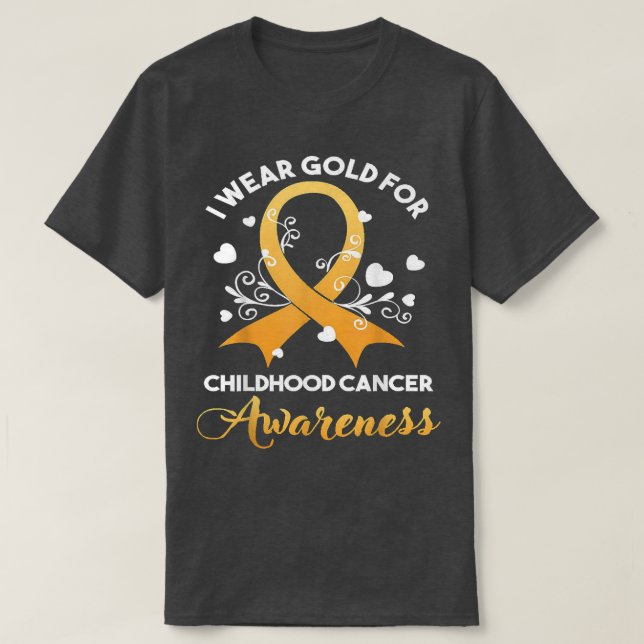 I september 2011 gav vi Guld barncancervårdsbelöni T Shirt (Design framsida)