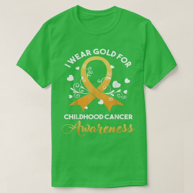 I september 2011 gav vi Guld barncancervårdsbelöni T Shirt (Design framsida)
